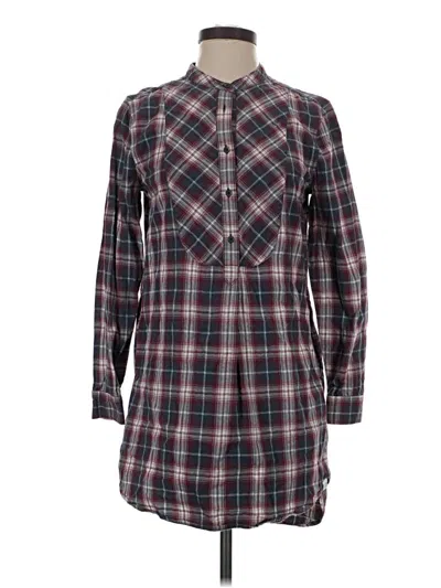 Pre-owned Treasure & Bond Long Sleeve Button Down Shirt In Burgundy