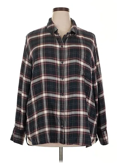 Pre-owned Treasure & Bond Long Sleeve Button Down Shirt In Burgundy