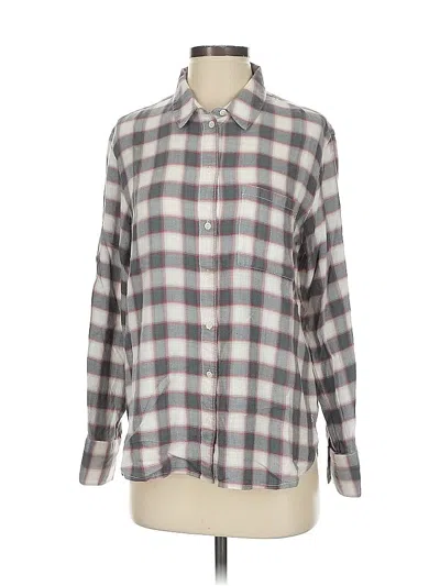 Pre-owned Treasure & Bond Long Sleeve Button Down Shirt In Gray