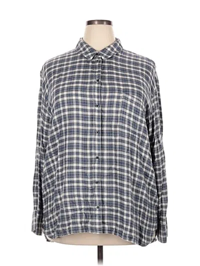Pre-owned Treasure & Bond Long Sleeve Button Down Shirt In Gray