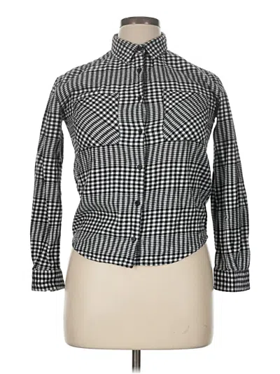 Pre-owned Treasure & Bond Long Sleeve Button Down Shirt In Gray
