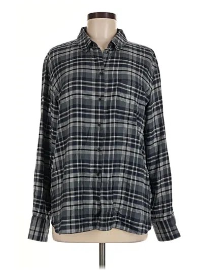 Pre-owned Treasure & Bond Long Sleeve Button Down Shirt In Gray