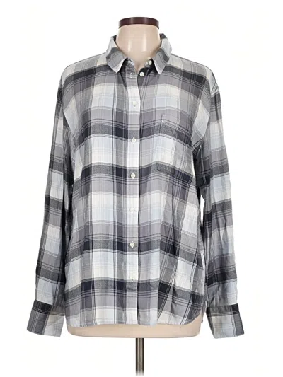 Pre-owned Treasure & Bond Long Sleeve Button Down Shirt In Gray