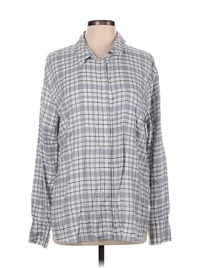 Pre-owned Treasure & Bond Long Sleeve Button Down Shirt In Gray