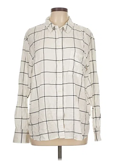 Pre-owned Treasure & Bond Long Sleeve Button Down Shirt In Ivory
