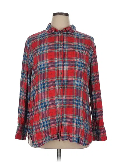 Pre-owned Treasure & Bond Long Sleeve Button Down Shirt In Red