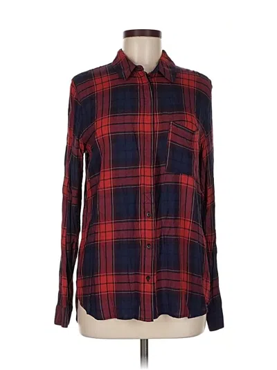 Pre-owned Treasure & Bond Long Sleeve Button Down Shirt In Red