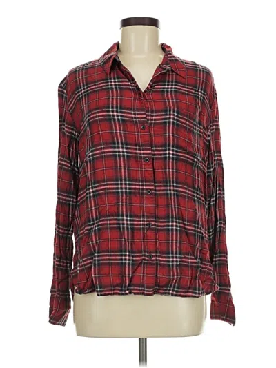 Pre-owned Treasure & Bond Long Sleeve Button Down Shirt In Red