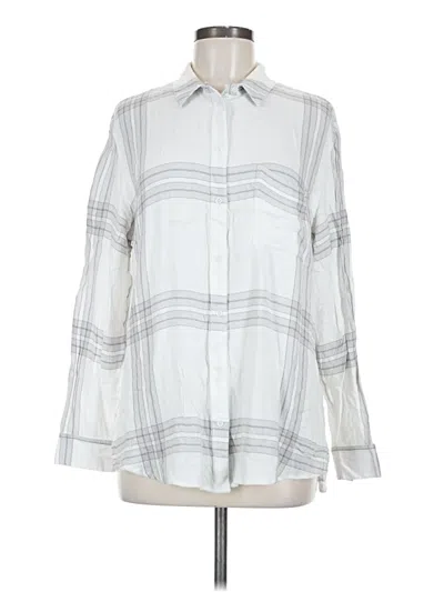 Pre-owned Treasure & Bond Long Sleeve Button Down Shirt In Silver