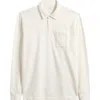 Treasure & Bond Long Sleeve Heavyweight Jersey Polo In White