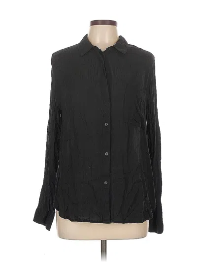 Pre-owned Treasure & Bond Long Sleeve Polo Shirt In Black