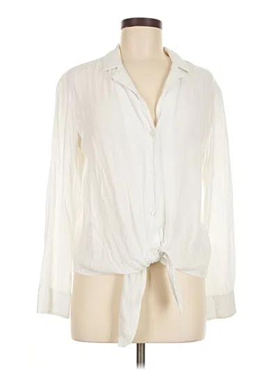 Pre-owned Treasure & Bond Long Sleeve Polo Shirt In White