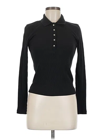 Pre-owned Treasure & Bond Long Sleeve Top Black Turtleneck Tops