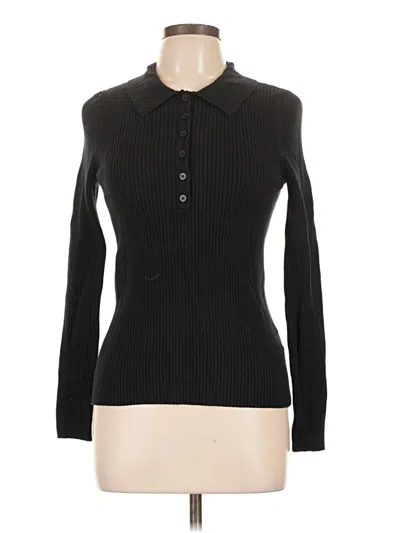 Pre-owned Treasure & Bond Long Sleeve Top Black Turtleneck Tops