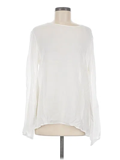 Pre-owned Treasure & Bond Long Sleeve Top Ivory Boatneck Tops