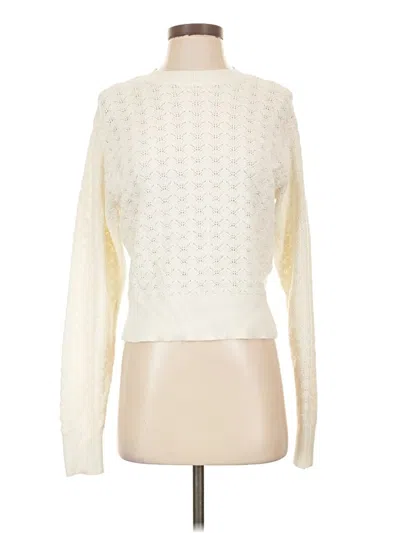 Pre-owned Treasure & Bond Long Sleeve Top Ivory Turtleneck Tops