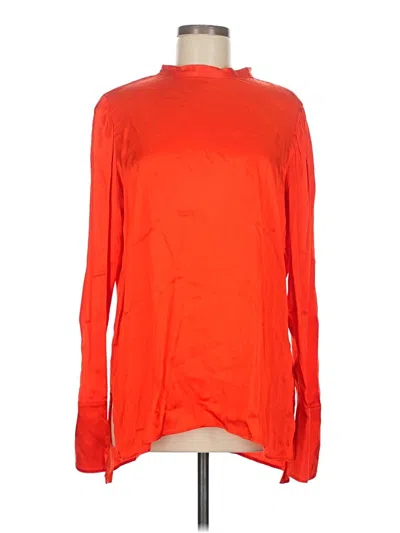 Pre-owned Treasure & Bond Long Sleeve Top Orange Turtleneck Tops