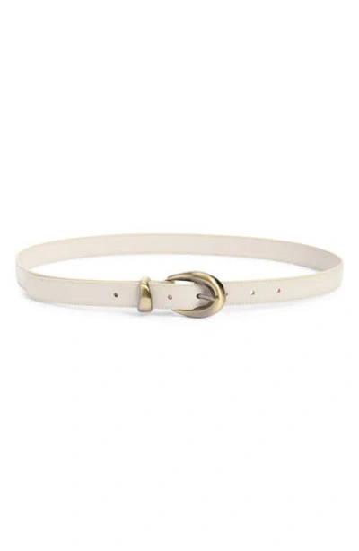 Treasure & Bond Maria Leather Belt In White