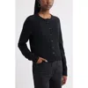 Treasure & Bond Nep Pointelle Cardigan In Black