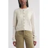 Treasure & Bond Nep Pointelle Cardigan In Neutral