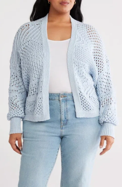 Treasure & Bond Openwork Slouchy Cotton Cardigan