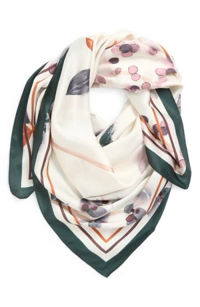 Treasure & Bond Oversize Square Satin Scarf In Neutral