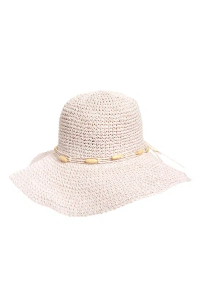 Treasure & Bond Packable Crocheted Straw Hat In Pink