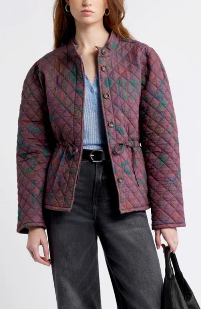 Treasure & Bond Paisley Quilted Jacket In Brown
