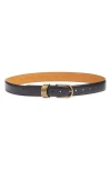 TREASURE & BOND TREASURE & BOND PARKER BRASS HOOP LEATHER BELT