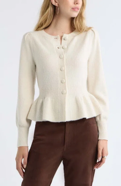Treasure & Bond Peplum Cardigan In Multi
