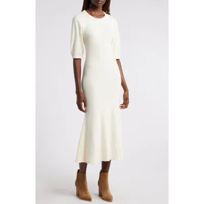 Treasure & Bond Pima Cotton Blend Sweater Dress In Ivory Dove