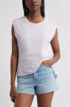 Treasure & Bond Pleat Back Cotton Muscle Tank