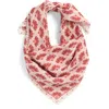 Treasure & Bond Pleated Satin Scarf In Pink Abstract Fan