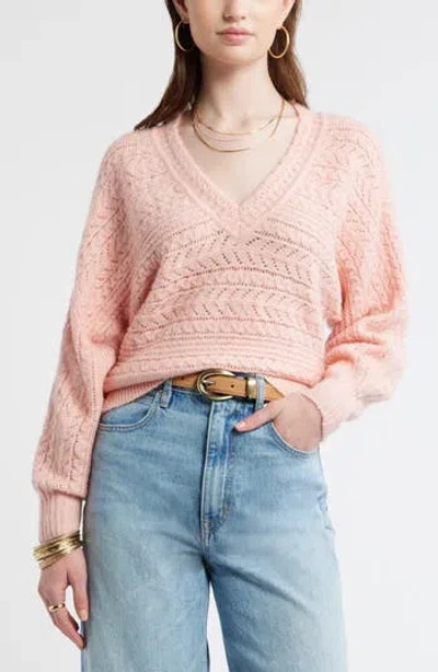 Treasure & Bond Pointelle Dolman Sleeve Sweater In Multi