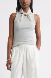 Treasure & Bond Pointelle Rib Crewneck Tank