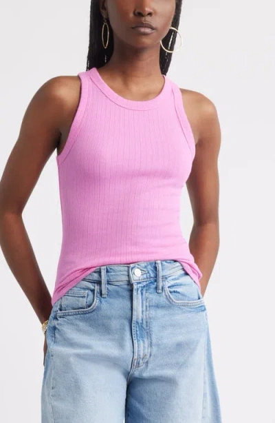 Treasure & Bond Pointelle Rib Crewneck Tank