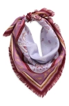 Treasure & Bond Print Square Silk Scarf In Purple Paisley Bandana