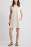 Treasure & Bond Raglan Sleeve Cotton Minidress In White