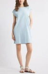 Treasure & Bond Raglan Sleeve Cotton Minidress In Blue