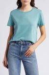 Treasure & Bond Relaxed Crewneck Cotton T-shirt In Green Seaglass