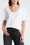 Treasure & Bond Relaxed Scoop Neck Cotton T-shirt In White
