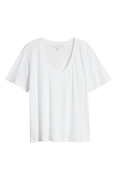 Treasure & Bond Relaxed Scoop Neck Cotton T-shirt In White