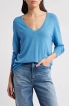 Treasure & Bond Relaxed V-neck Sweater In Blue Parisian