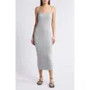 Shop Treasure & Bond Rib Midi Sweater Dress In Grey Heather
