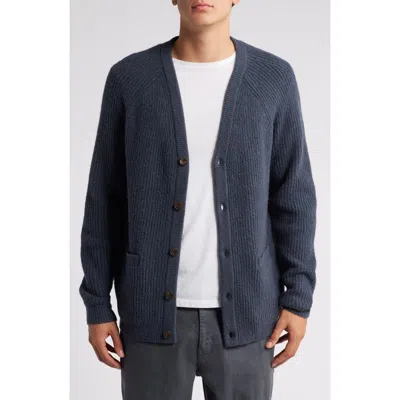 Treasure & Bond Rib Raglan Sleeve Cardigan In Navy India Ink