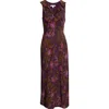 Treasure & Bond Ruffle Detail Sleeveless Midi Dress In Multi