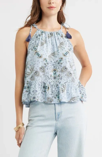 Treasure & Bond Ruffle Hem Camisole In Blue