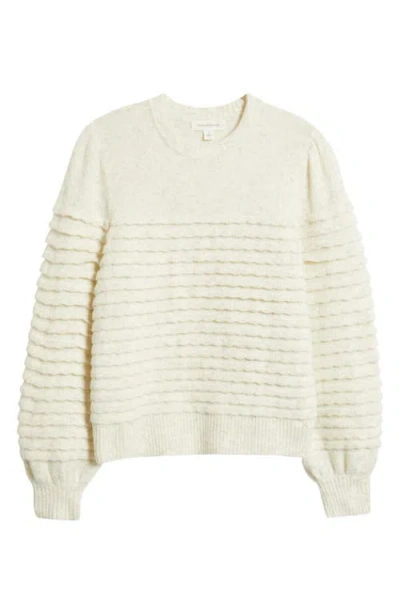 Treasure & Bond Scalloped Crewneck Sweater In Neutral