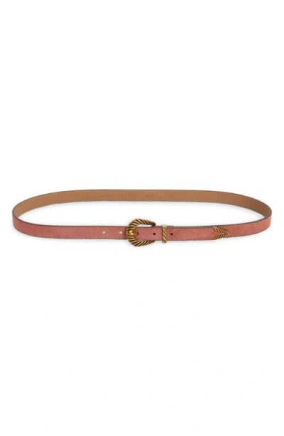 Treasure & Bond Shay Suede Belt In Metallic