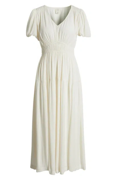 Treasure & Bond Shirred Puff Sleeve Dress
